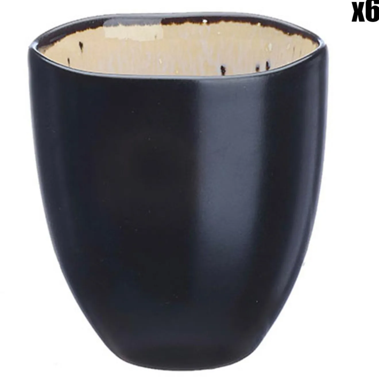 Bjorn 6 Tasses en Grès Iris blanc/ivoire - 15 cl