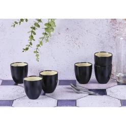 Bjorn 6 Tasses en Grès Iris blanc/ivoire - 15 cl