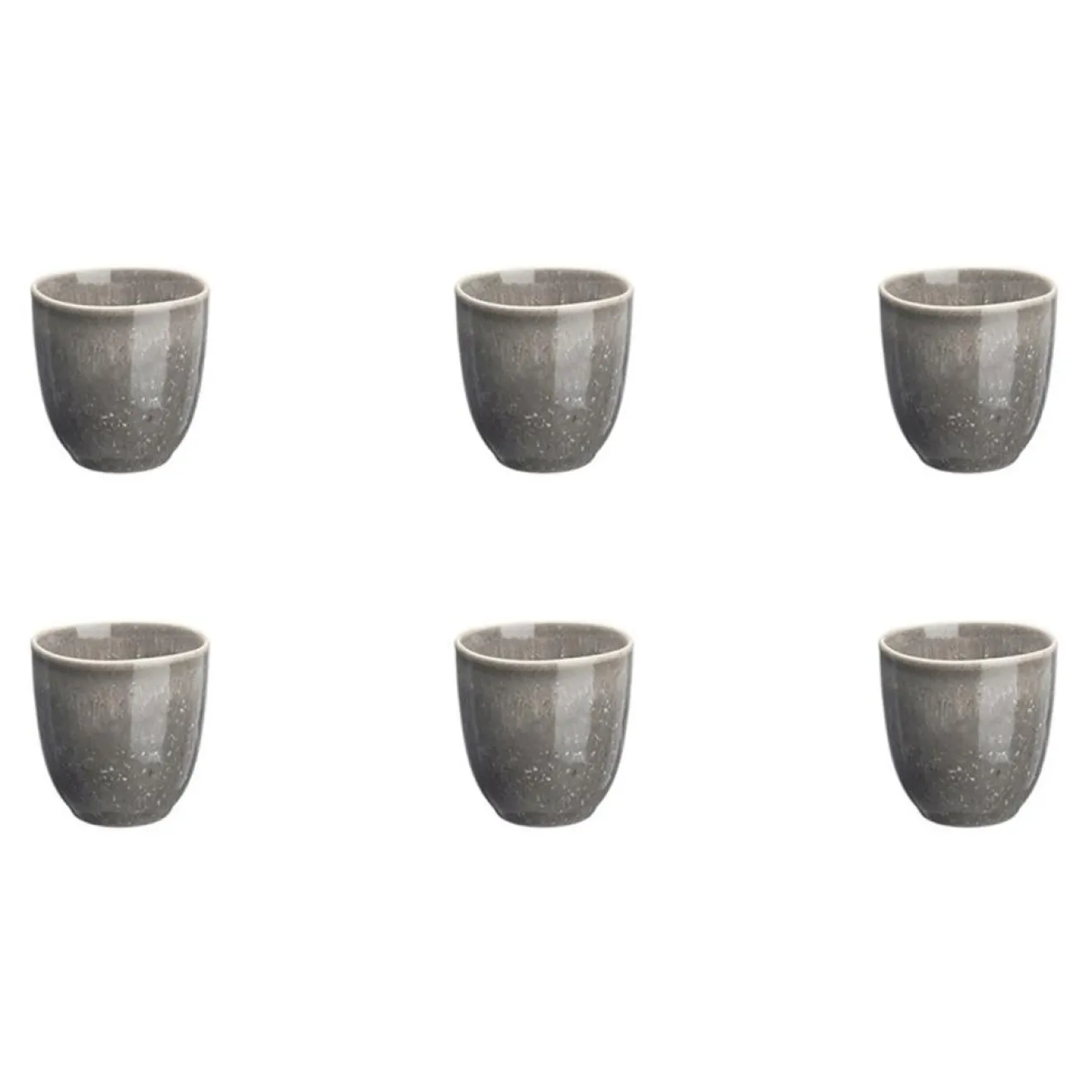 Bjorn 6 Tasses en Grès Stellar gris/anthracite - 15 cl