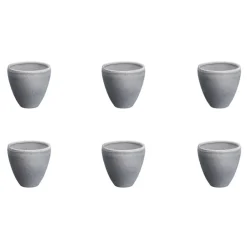 Bjorn 6 Tasses en Grès Stone gris clair - 15 cl