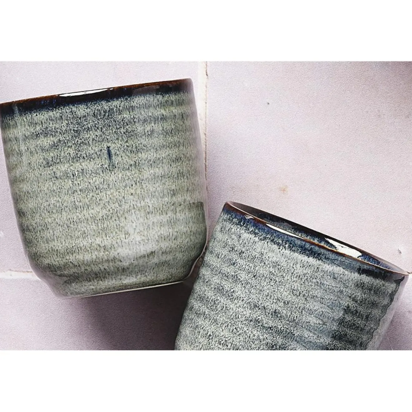 Bjorn 6 Tasses en Grès Zen gris/bleu - 20 cl