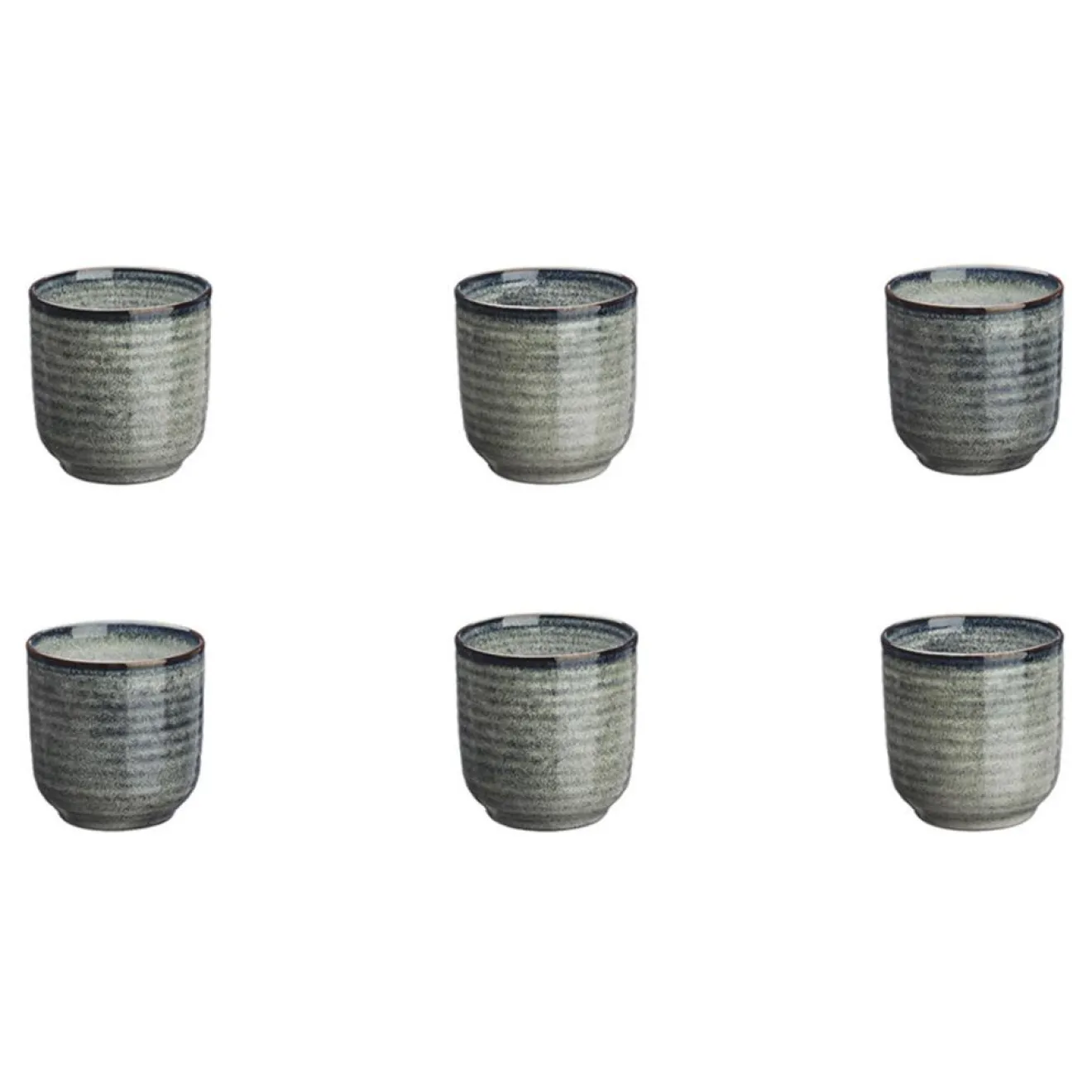 Bjorn 6 Tasses en Grès Zen gris/bleu - 20 cl