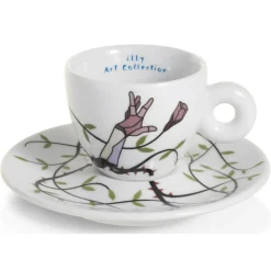Illy 2 Tasses Espresso en Porcelaine Art Collection Biennale B multicolores - 55 ml
