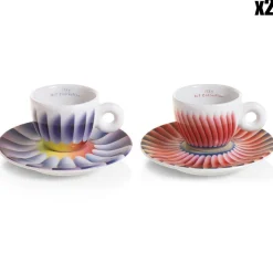 Illy 4 Tasses Espresso en Porcelaine Judy Chicago multicolores - 55 ml