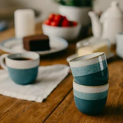 Online Novastyl 6 Tasses ExpressoRiga Bleu 11Cl En Grès