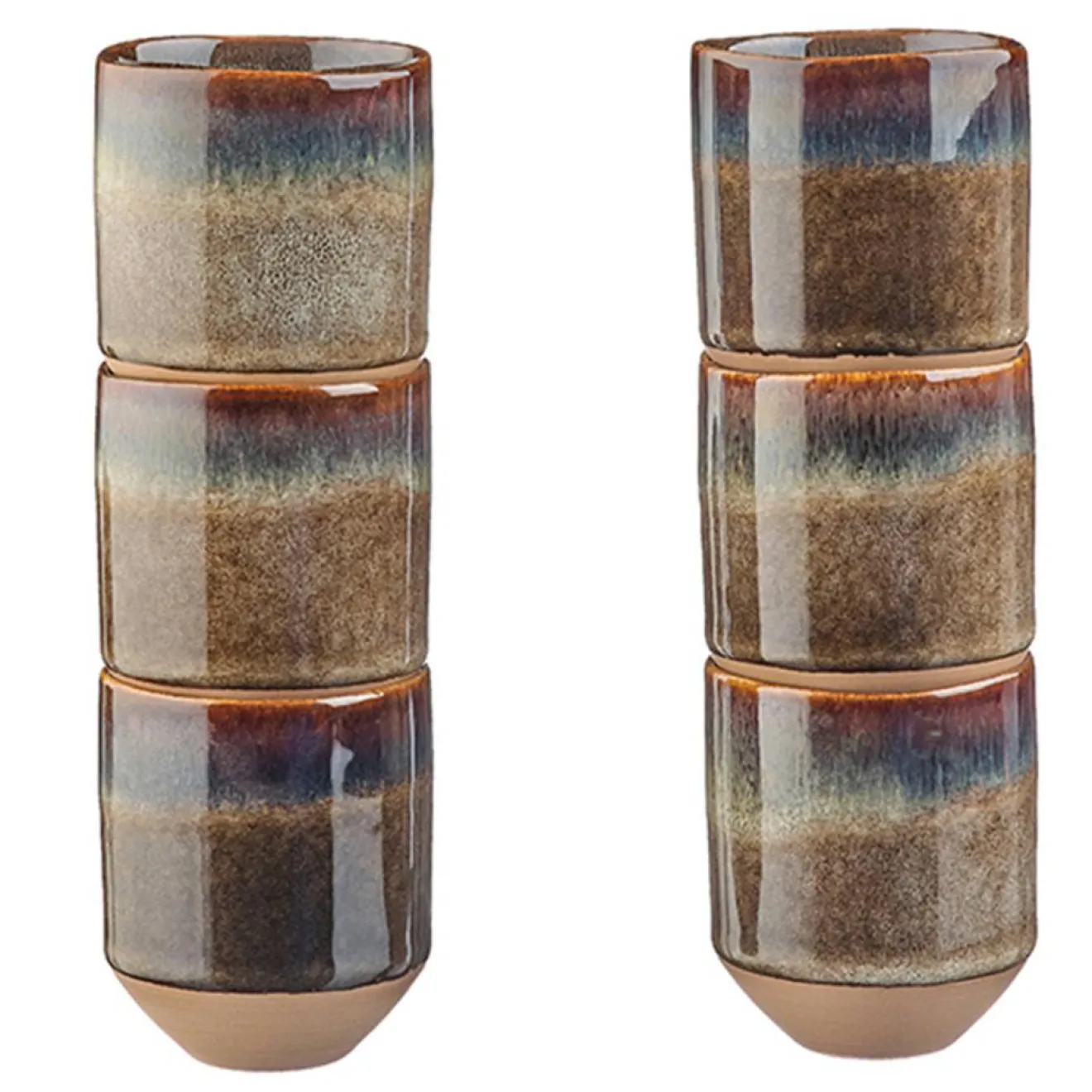 Online Bjorn 6 Tasses Genesis marron volcanique - 8 cl