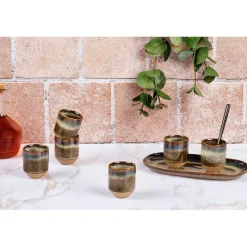 Online Bjorn 6 Tasses Genesis marron volcanique - 8 cl