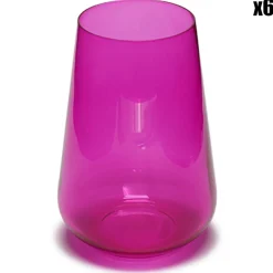 Sale Fauchon 6 Verres à eau magenta - 380ml