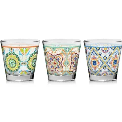 Cosy & Trendy 3 Verres à eau Valencia multicolores - 25cl