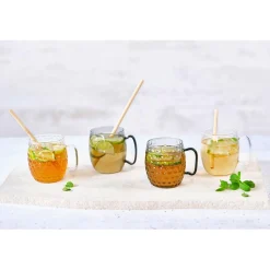 Sale Cosy Moments 6 Verres avec anse Moscow Mule noir/transparent - 50cl