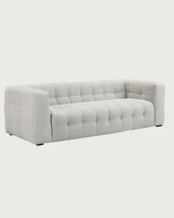 Uniqka Alto - Canapé capitonné 3 places en tissu