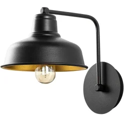 Opviq Applique murale Berceste noire - 19x27x24 cm