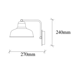 Opviq Applique murale Berceste noire - 19x27x24 cm
