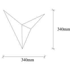 Opviq Applique Murale Bird 3203 marron - H.34x34x5 cm