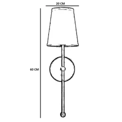 Sale Sheen Applique murale Brice doré/blanc - 16x15 cm