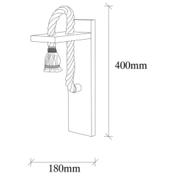Opviq Applique murale Erebos bois - 11x18x40cm