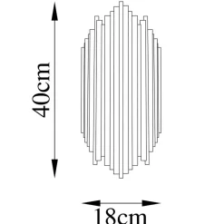 Opviq Applique murale Kara dorée - 18x40 cm