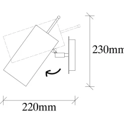 Opviq Applique Murale Kem dorée - 9x22x23 cm