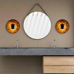 Opviq Applique murale Kurt bronze - D.38x31 cm