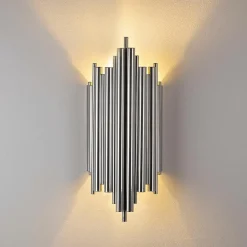 Hot Opviq Applique murale Reis chrome - 18x40x8 cm