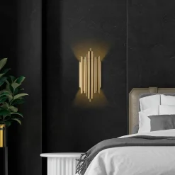 Opviq Applique murale Reis dorée - 18x40x8 cm