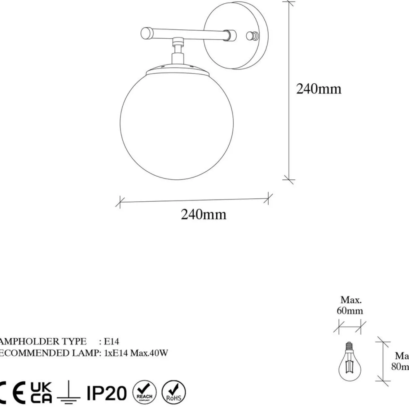Sale Sheen Applique murale Roe dorée - 15x24x24 cm