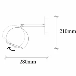 Opviq Applique murale Sivani dorée - 15x28x21 cm