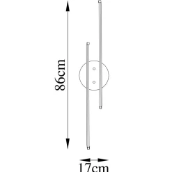Sale Opviq Applique murale Umut noire - 17x86 cm