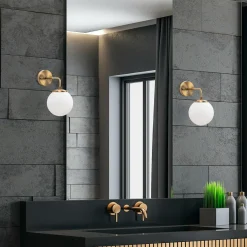 Opviq Applique murale Viran dorée vintage - 15x27x25 cm