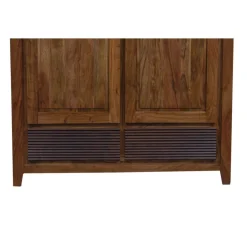 Bois & Chiffons Armoire Lisboa ii Marron - 120x58x200 cm