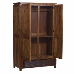 Bois & Chiffons Armoire Lisboa ii Marron - 120x58x200 cm
