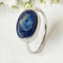 Femme Moonstone Bague Aimé Lapis en laiton