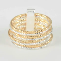 Femme By Rafaella Bague Alcor en Argent bicolore