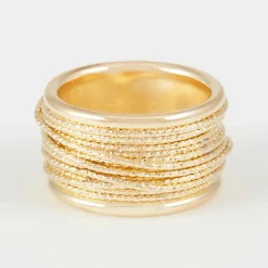 Femme By Rafaella Bague Amos en Argent doré