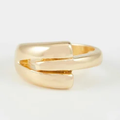 Online By Rafaella Bague Dana en Argent doré