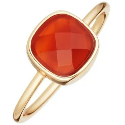 Hot Moonstone Bague Ella Agate en laiton doré