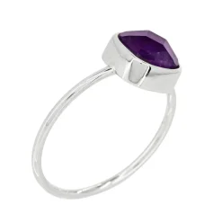Femme Moonstone Bague Ella Améthyste en laiton