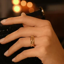 Best By Rafaella Bague Hydor en Argent doré