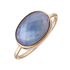 Femme Moonstone Bague Lisa Nacre en laiton doré