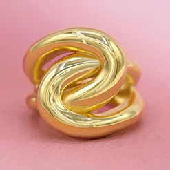 Online By Rafaella Bague Maïa en Argent doré