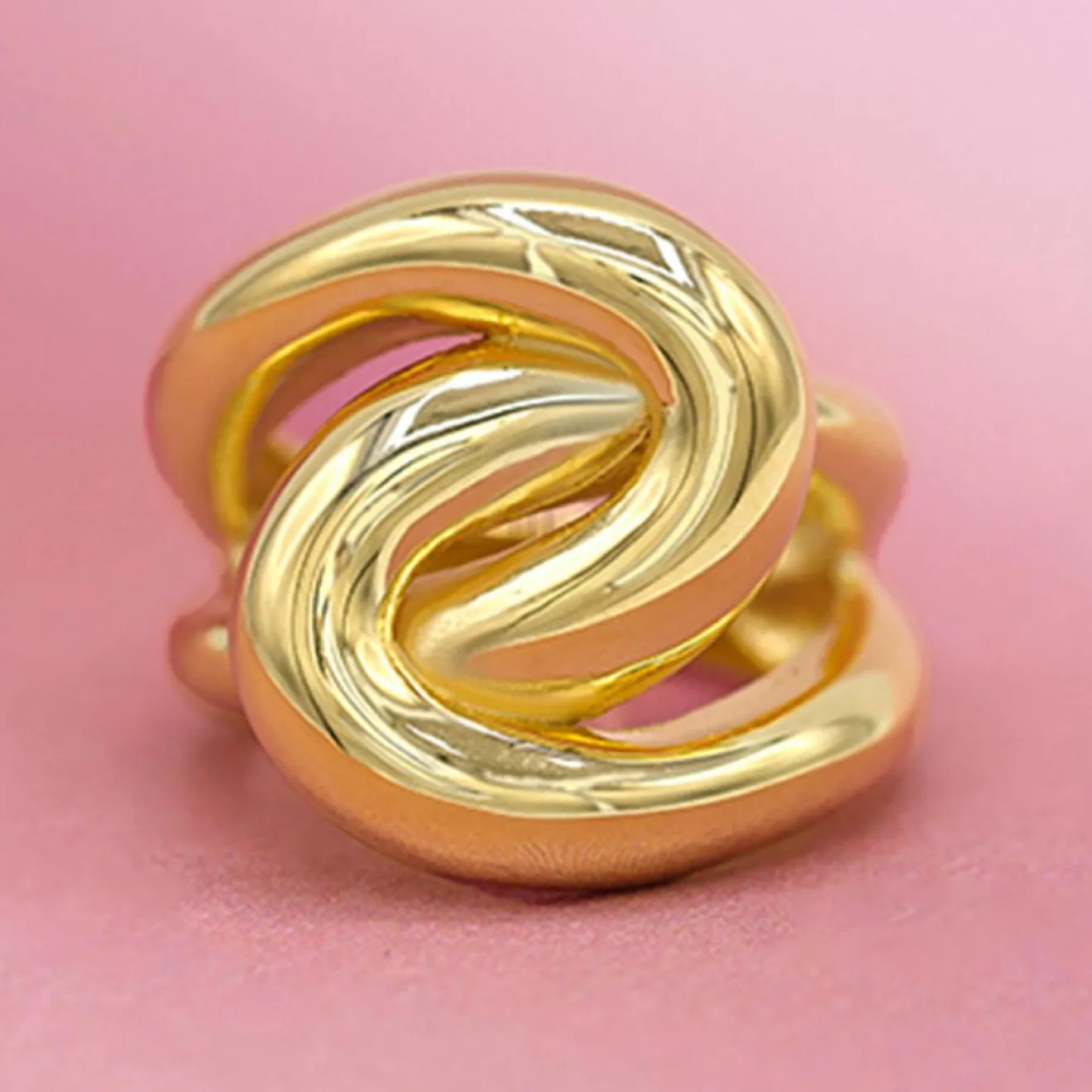 Online By Rafaella Bague Maïa en Argent doré