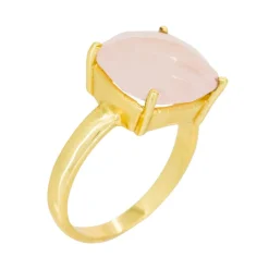 Femme Moonstone Bague Salya Quartz en laiton doré