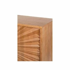 Outlet Bois & Chiffons Bahut 2 portes sculptées Manguier Solaris Beige - 120x42x85 cm