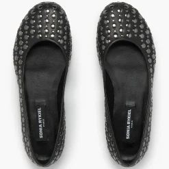 Femme Sonia Rykiel Ballerines en Cuir Beaune noires