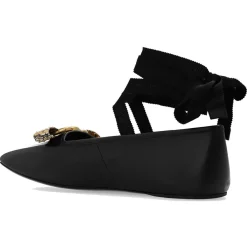 Femme Gucci Ballerines en Cuir Double G noires