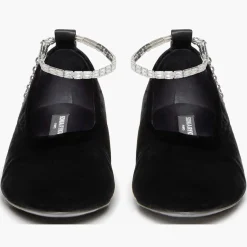 Discount Sonia Rykiel Ballerines en Velour Beaune noires