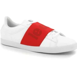 Femme Le Coq Sportif Baskets Agate Big Logo blanc/rouge