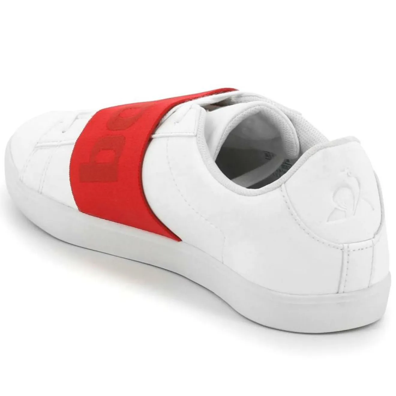 Femme Le Coq Sportif Baskets Agate Big Logo blanc/rouge