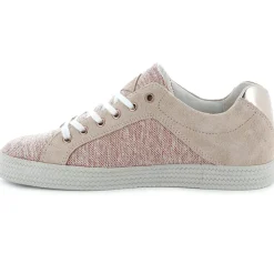 New Palladium Baskets basses en Cuir Kalexia bimatières rose clair