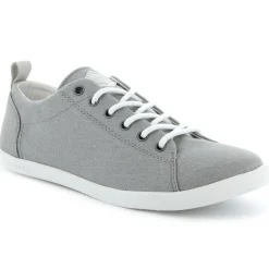 Sale Palladium Baskets basses en Twill de coton Bel gris clair